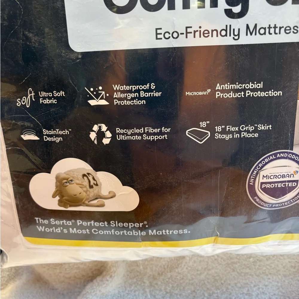 SERTA Perfect Sleeper Comfy Sleep Mattress Pad - White